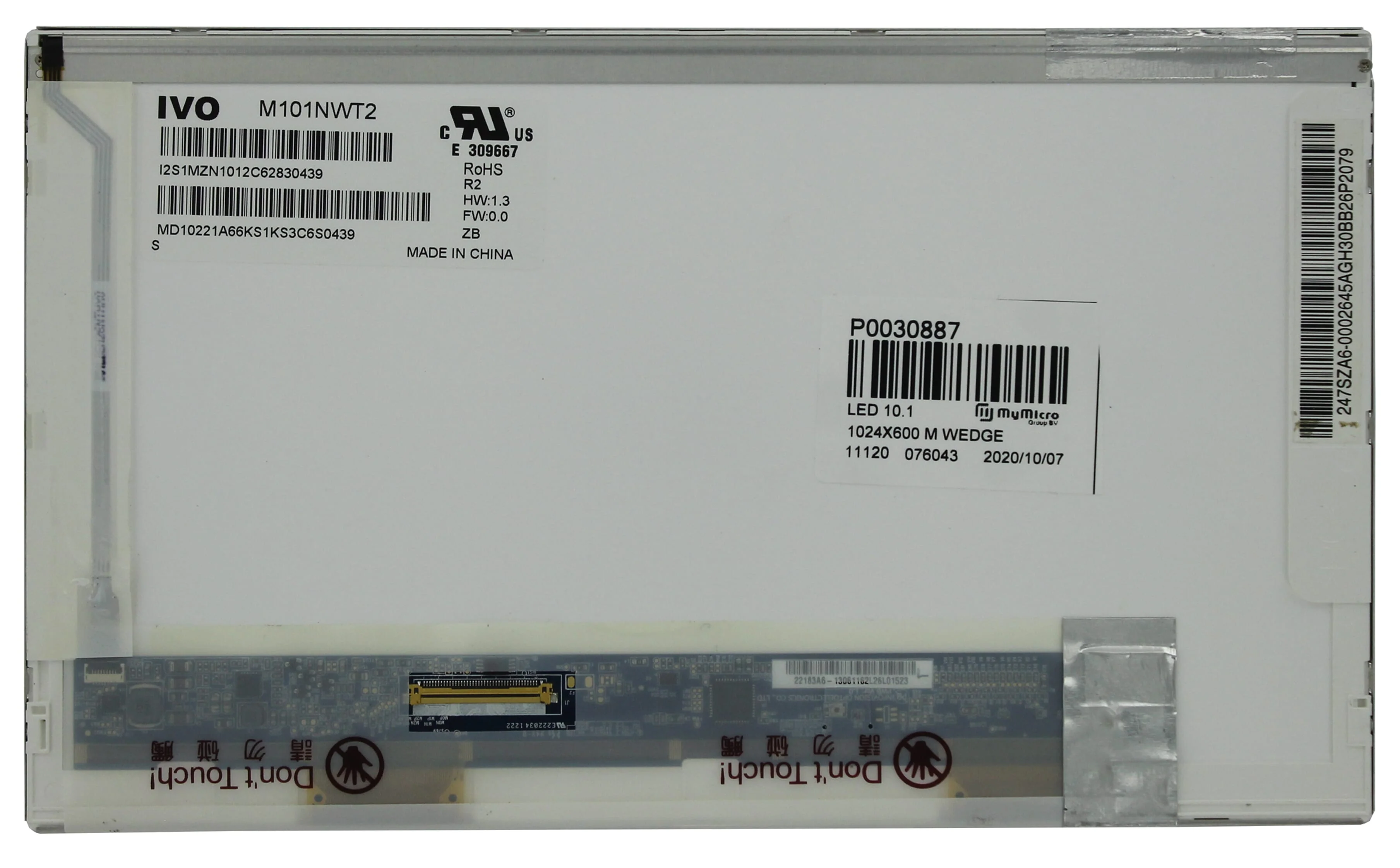 10.1 inch LCD scherm 1024x600 Mat 40Pin - Image 3