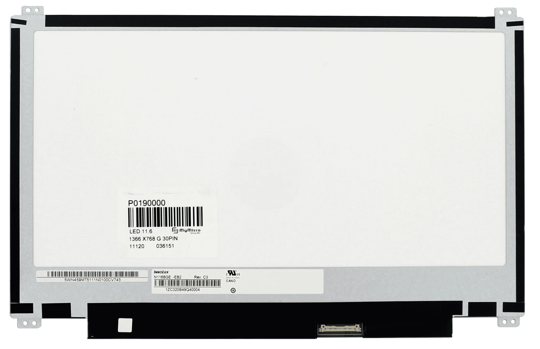 11.6 inch LCD Scherm 1366x768 Glans 30Pin eDP