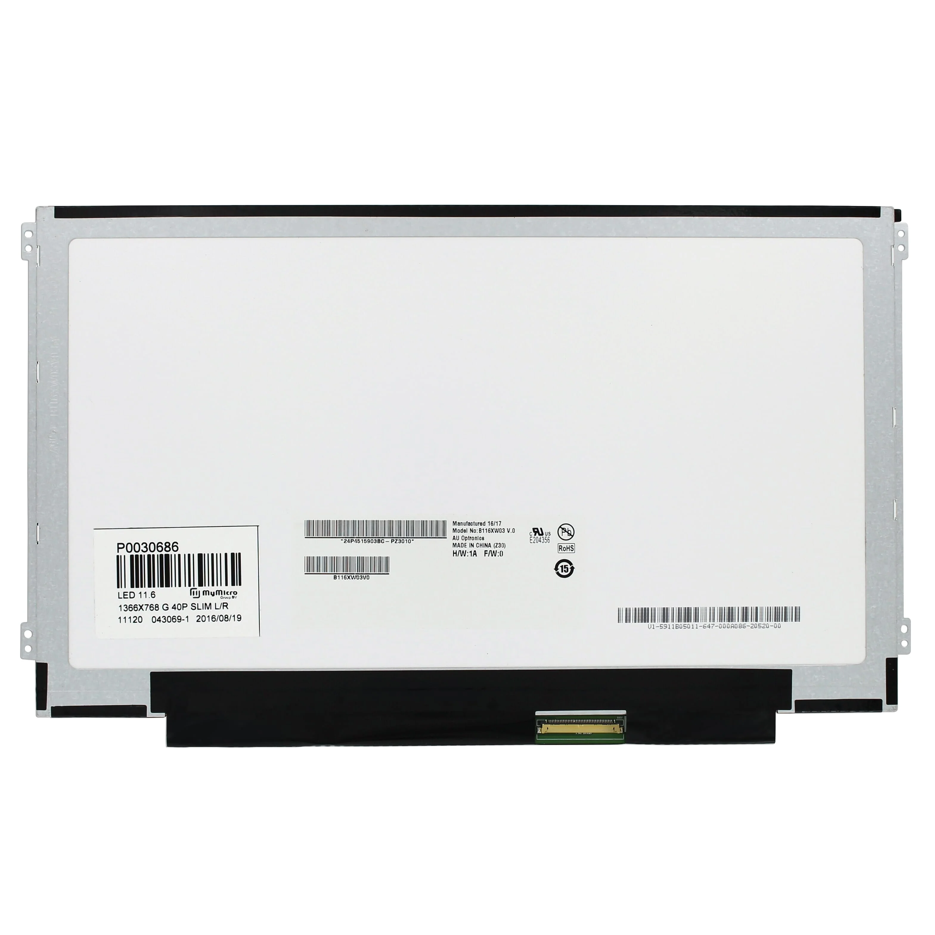 11.6 Inch LCD Scherm 1366x768 Glans 40Pin - Image 3