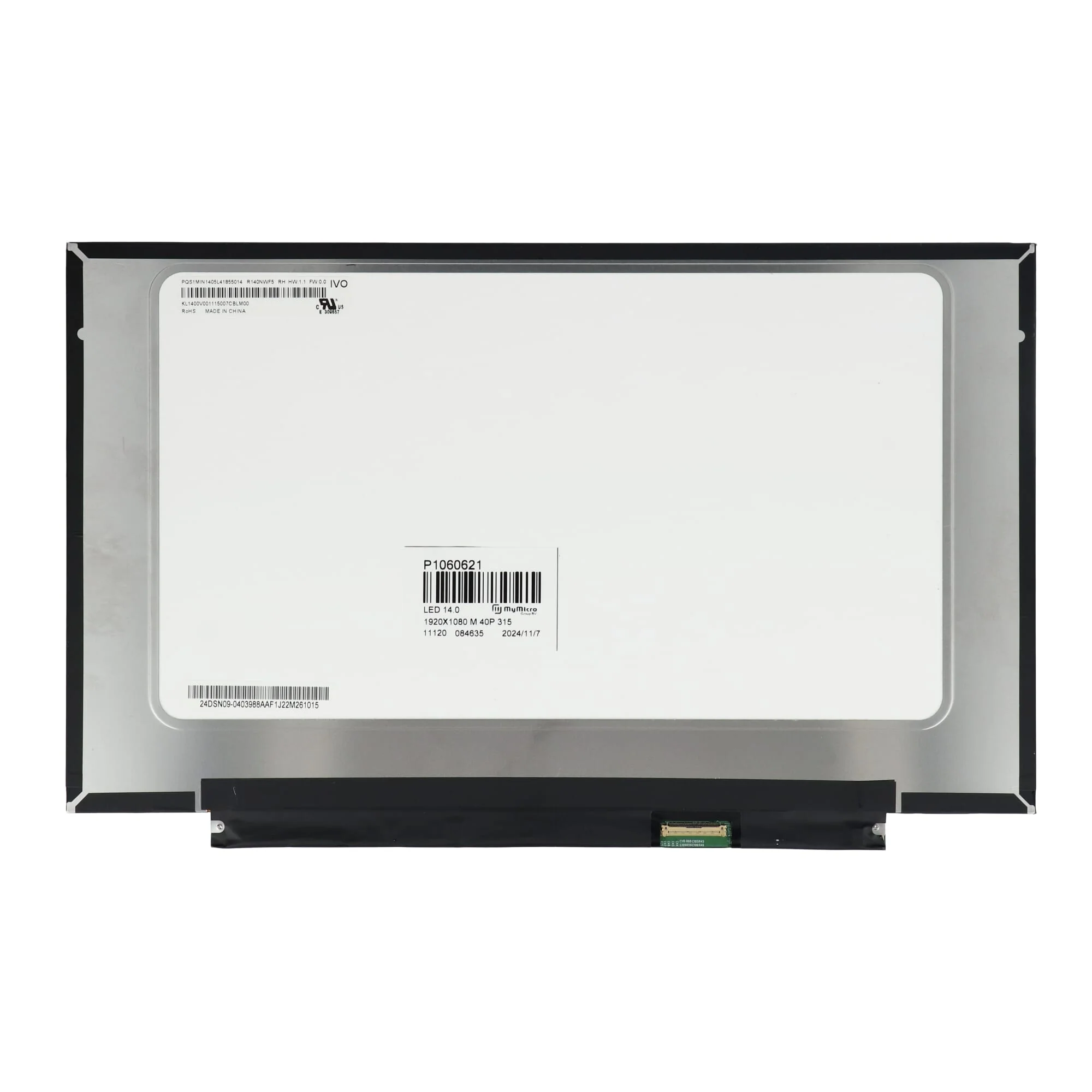 14.0 inch LCD Scherm 1920x1080 Mat, 40Pin 20mm, IPS, Touch - Image 2