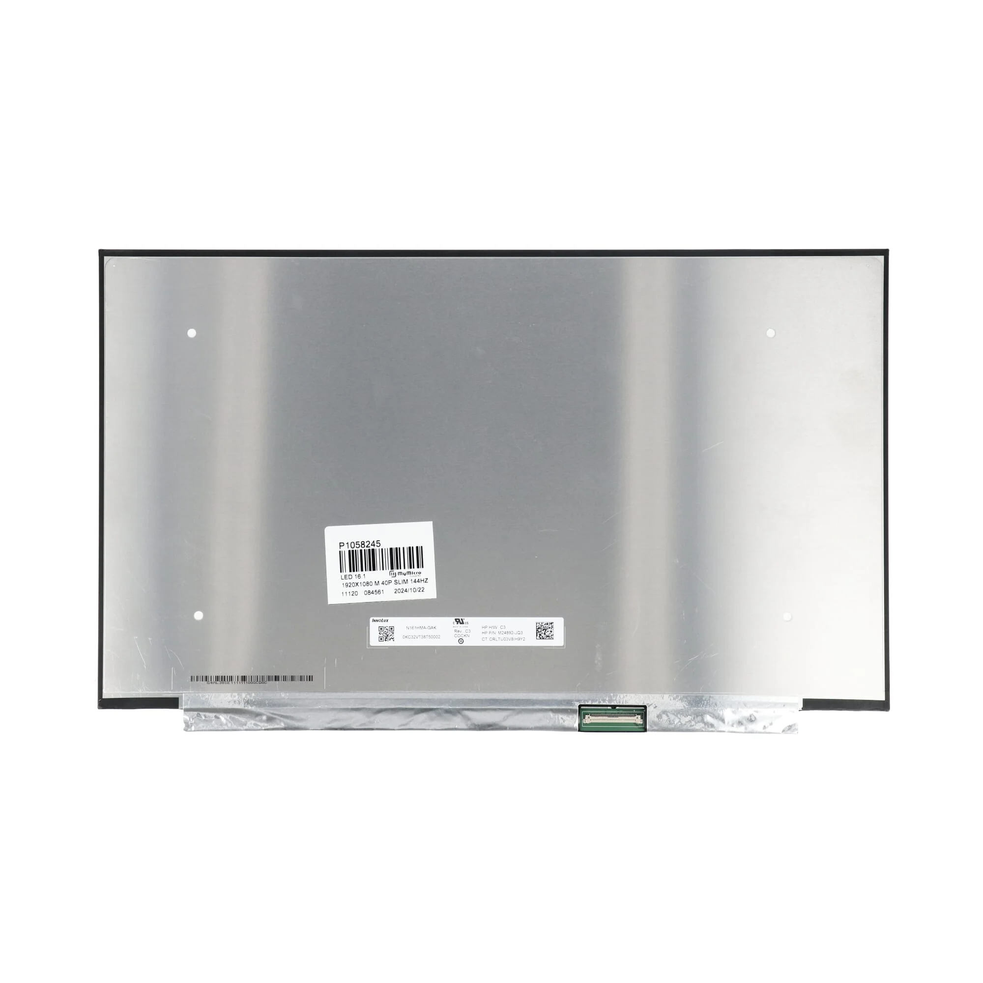 16.1 inch LCD Scherm 1920x1080 Mat 40Pin eDP, IPS - Image 2