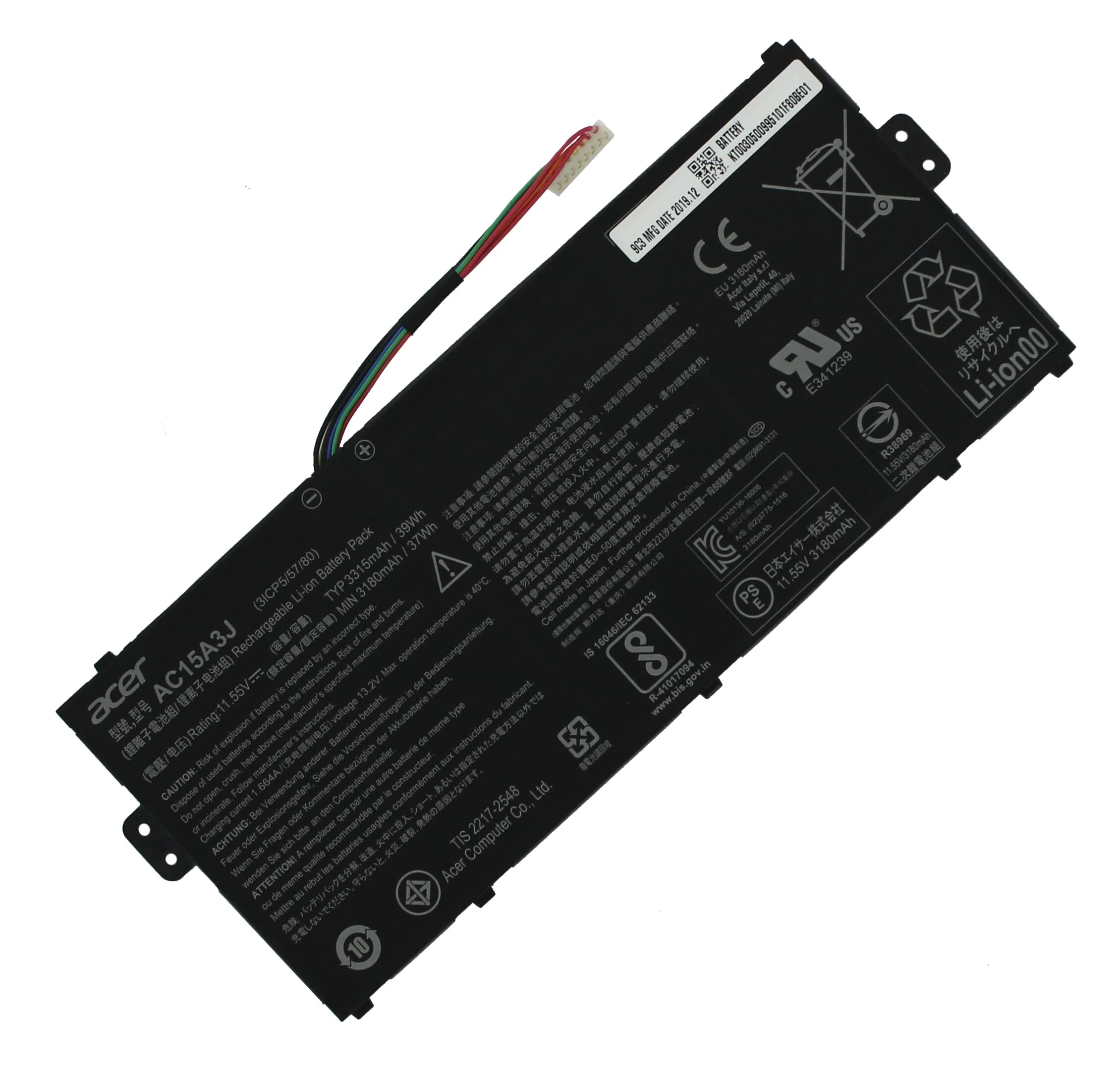Acer Laptop Accu 3315 mAh