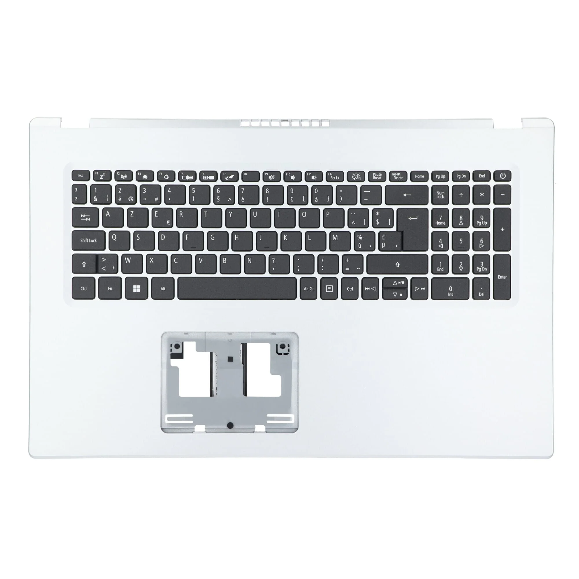 Acer Laptop Toetsenbord Azerty BE + Top Cover - Zilver