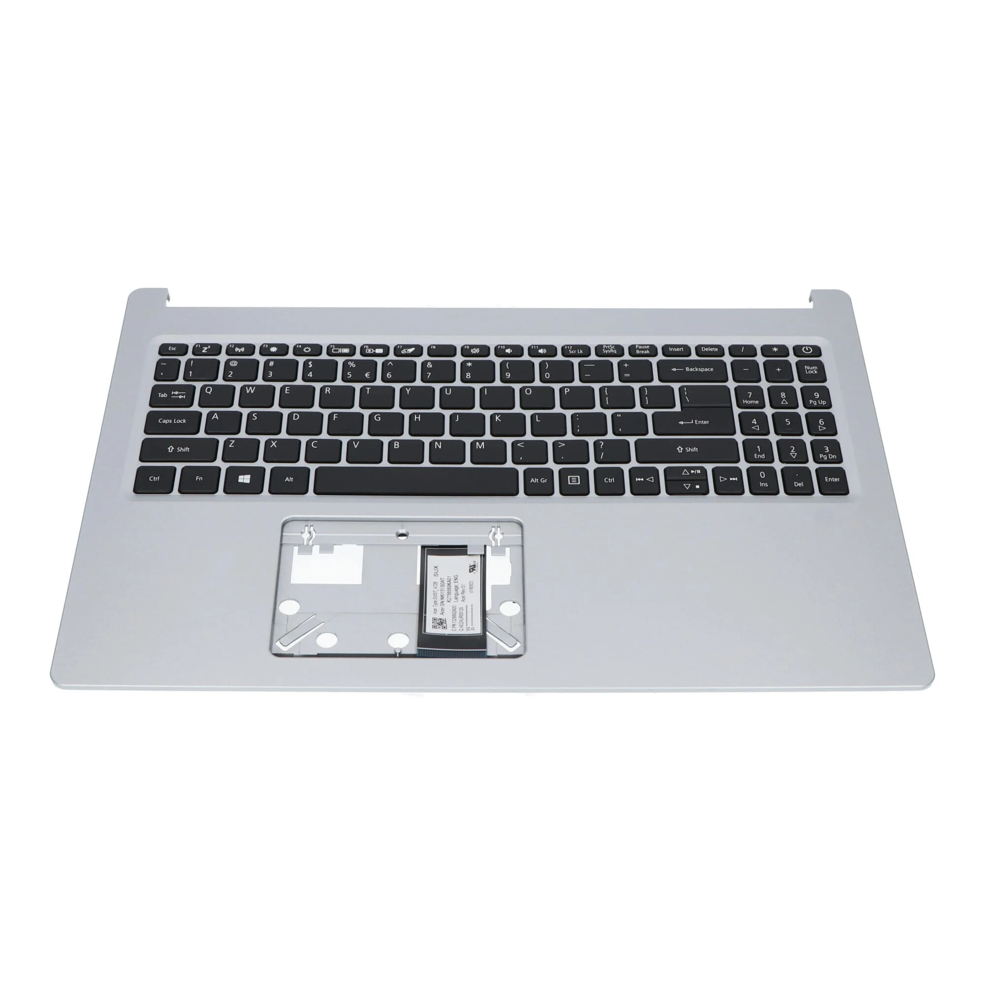 Acer Laptop Toetsenbord Qwerty US + Top Cover - Zilver - Image 5