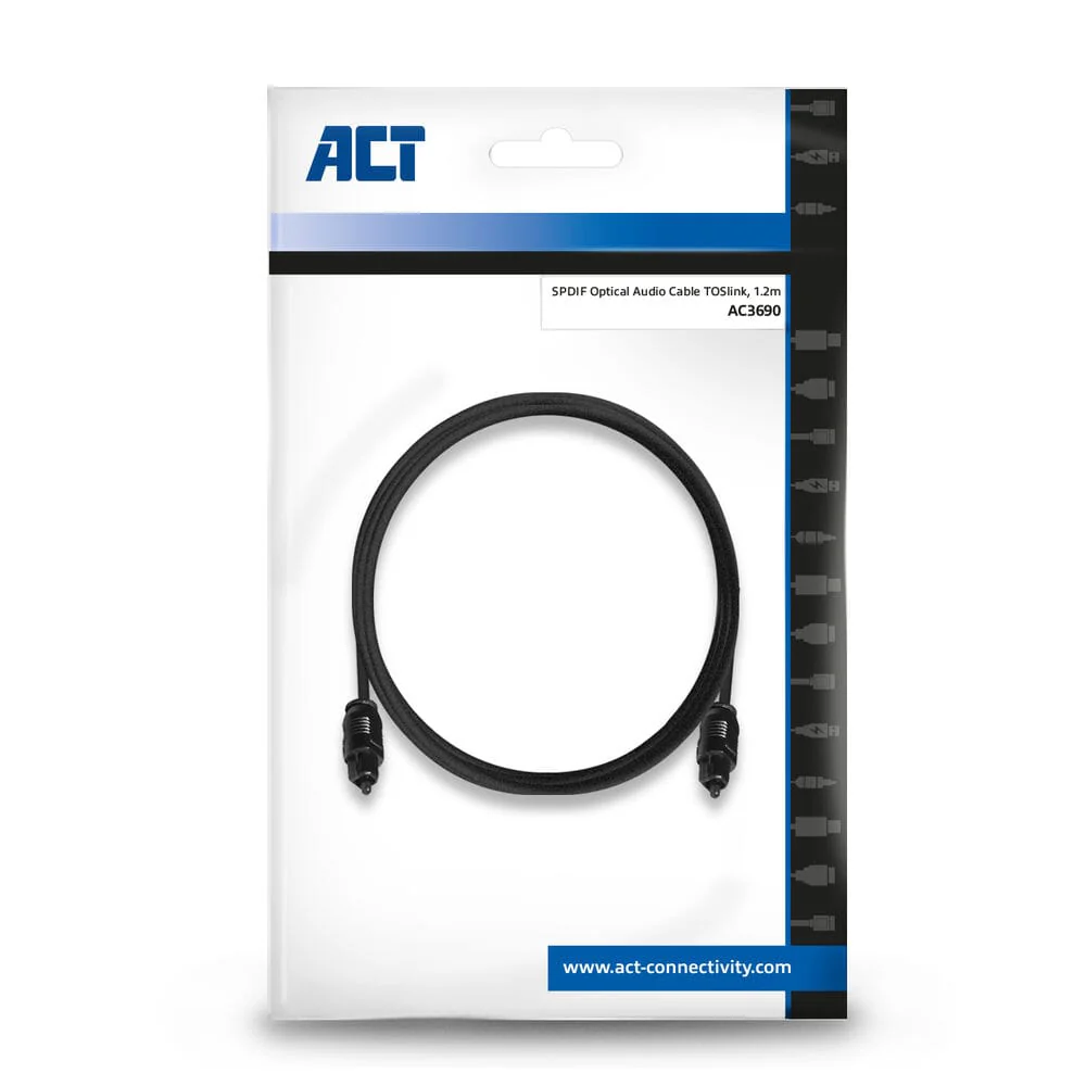 ACT 1,2 meter SPDIF TOSlink optische audio male - male - Image 2
