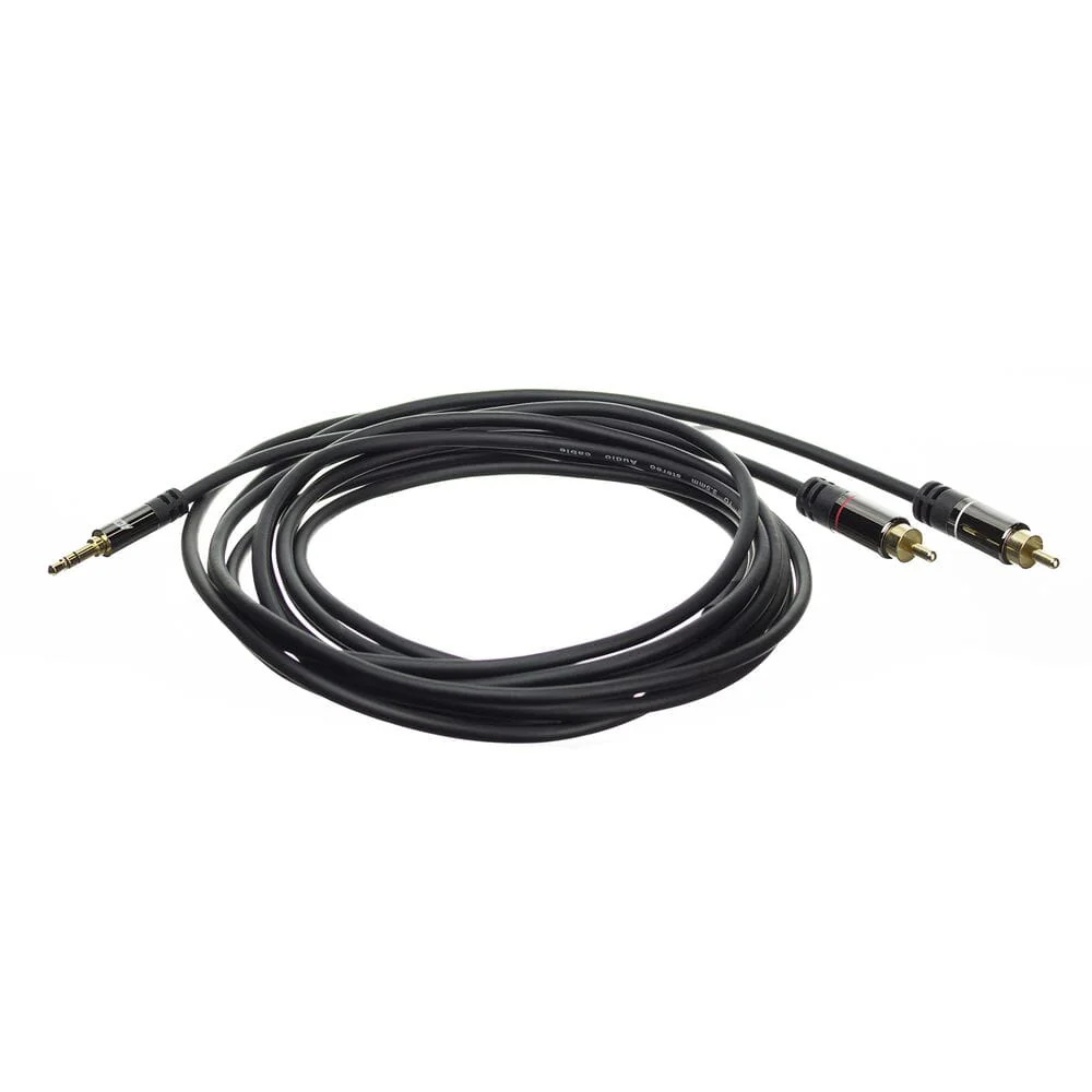 ACT 1,5 meter HQ audio 1x 3,5mm jack male - 2x tulp male - Image 3