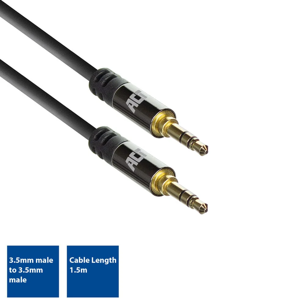 ACT 1,5 meter HQ audio aansluitkabel 3,5 mm jack male - male - Image 10
