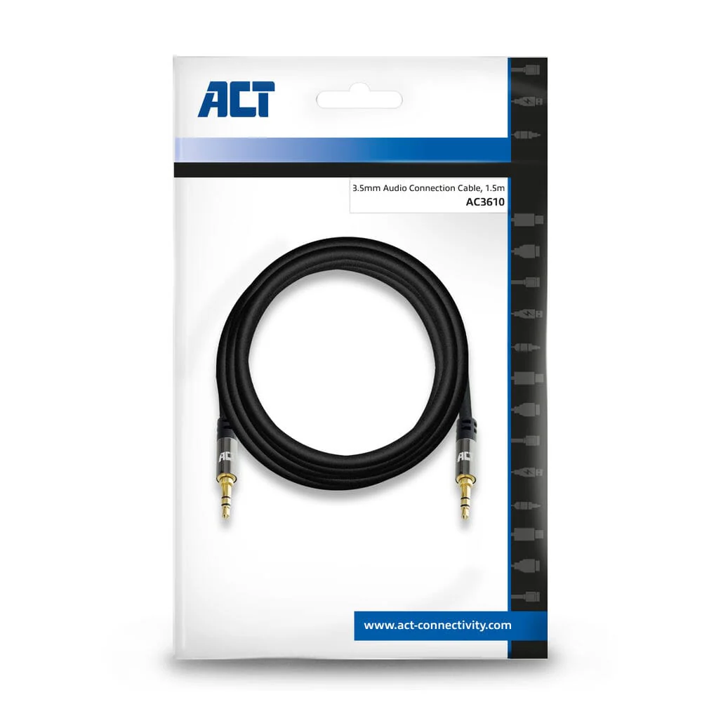 ACT 1,5 meter HQ audio aansluitkabel 3,5 mm jack male - male - Image 7