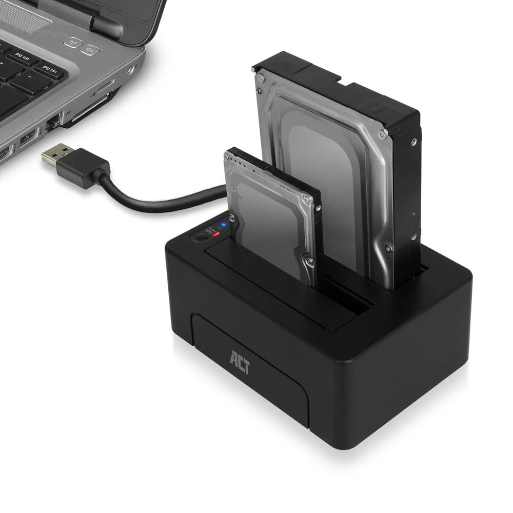 ACT 2,5 en 3,5 inch SATA Dual harde schijf dock USB 3.2 Gen1 - Image 3