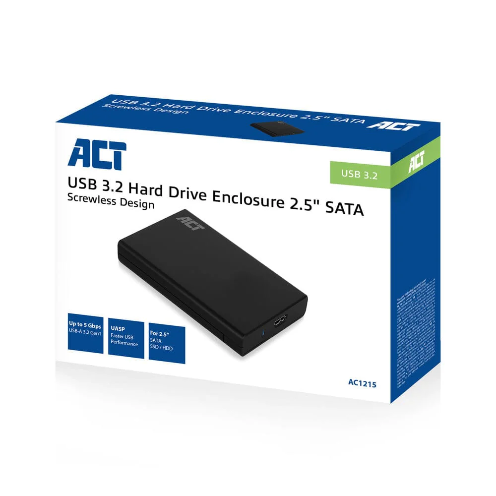 ACT 2,5 inch SATA harde schijf behuizing USB 3.2 Gen1 - Image 2