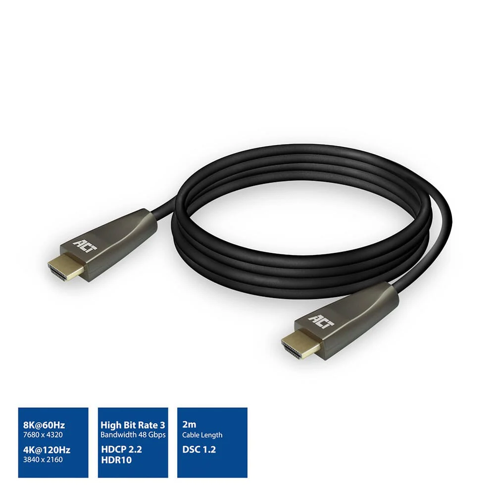 ACT 2 meter HDMI 8K Ultra High Speed kabel v2.1 male - male - Image 2