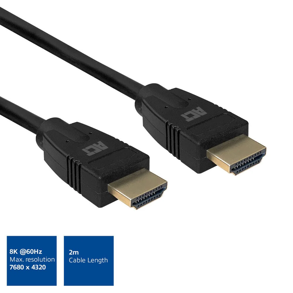 ACT 2 meter HDMI 8K Ultra High Speed kabel v2.1 male - male - Image 2