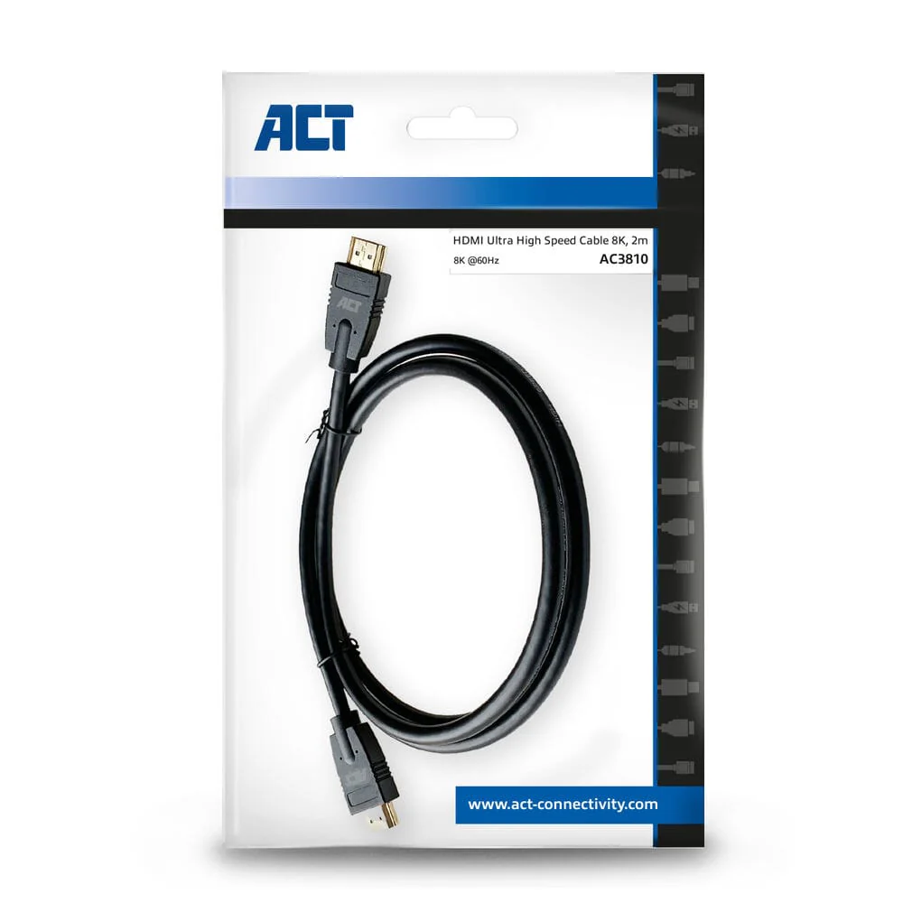 ACT 2 meter HDMI 8K Ultra High Speed kabel v2.1 male - male - Image 3