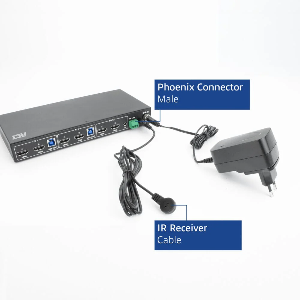 ACT 2-Port Dual HDMI 4K@60Hz KVM switch, USB 3.2 Gen1 - Image 3