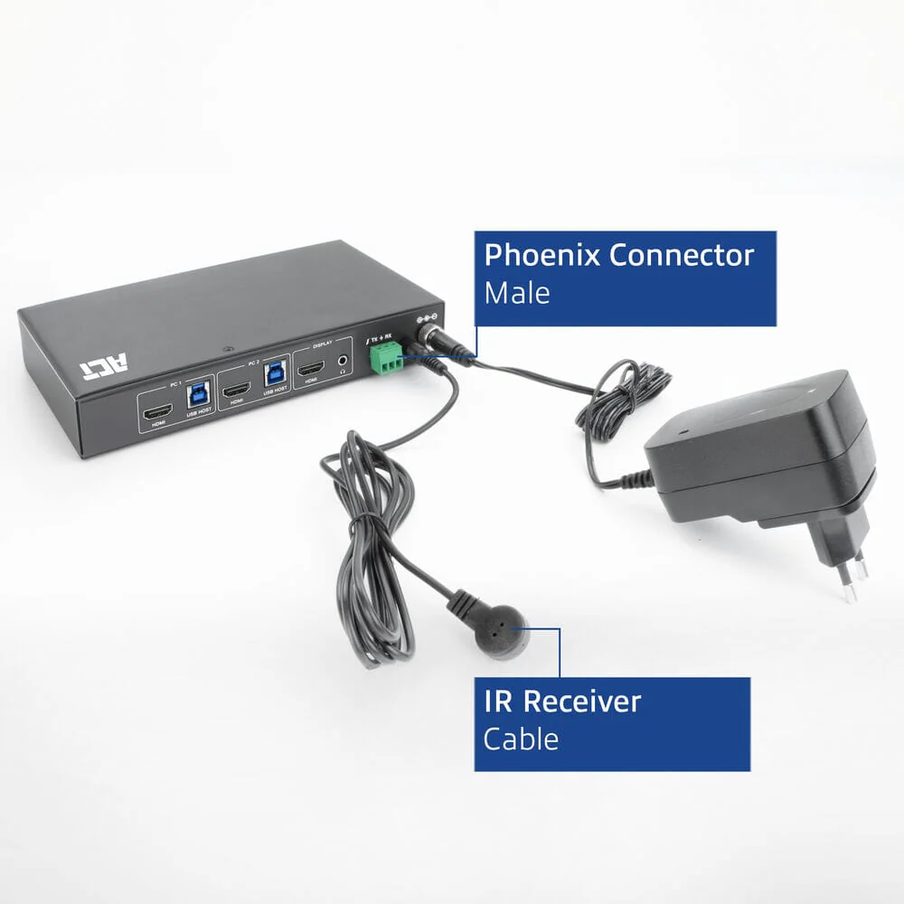 ACT 2-Port HDMI 4K@60Hz KVM switch, USB 3.2 Gen1 (USB 3.0) - Image 11