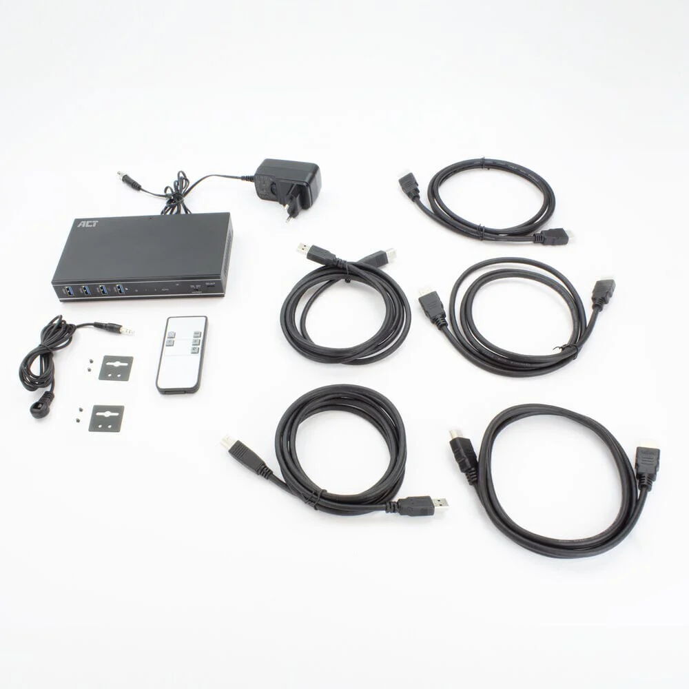 ACT 2-Port HDMI 4K@60Hz KVM switch, USB 3.2 Gen1 (USB 3.0) - Image 6