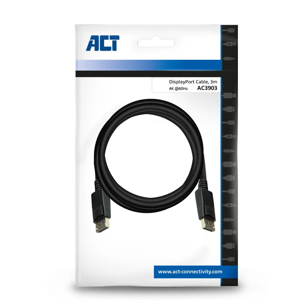 ACT 3 meter DisplayPort kabel male - male - Image 3
