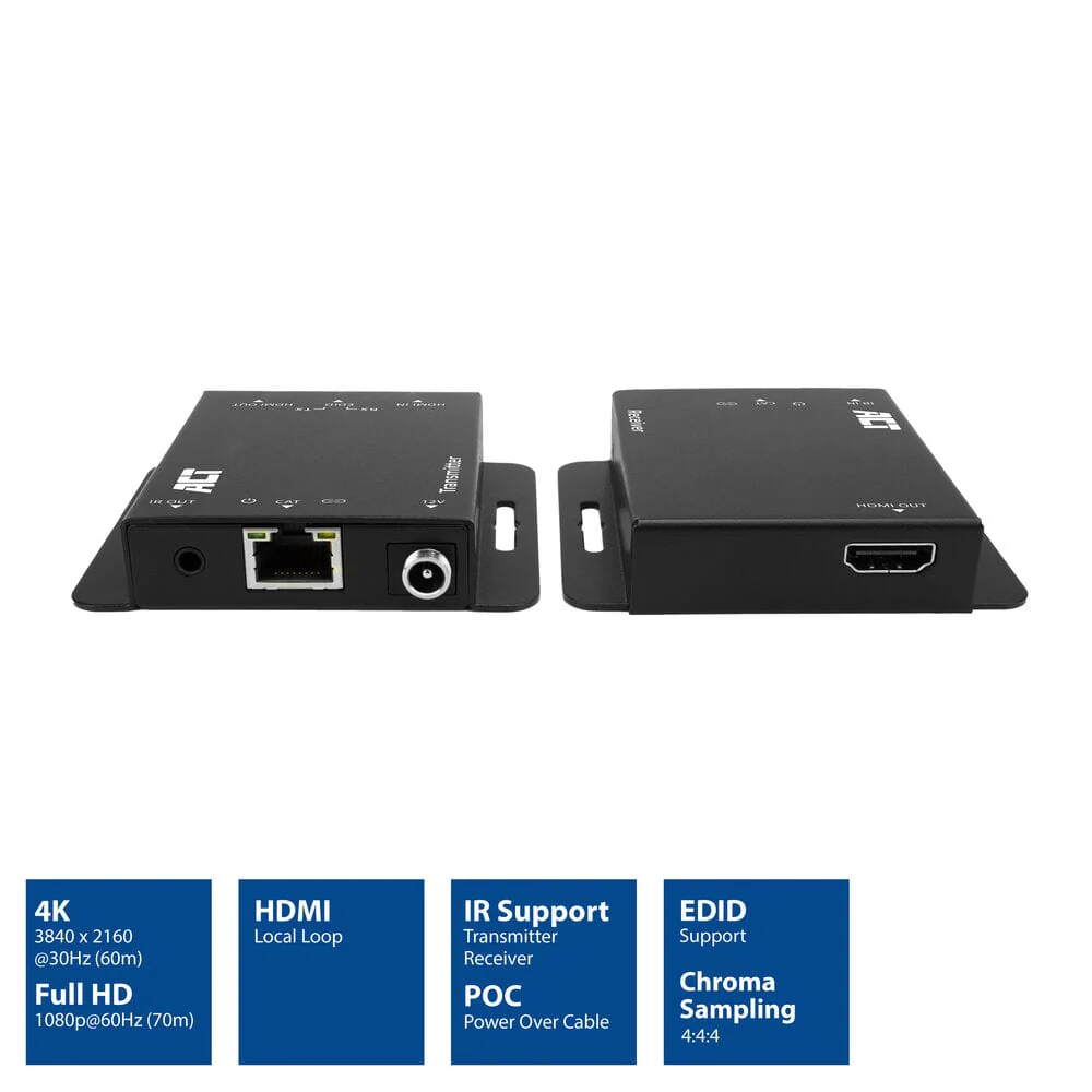 ACT 4K HDMI 1.4 extender set over CAT6 UTP met IR 40 m - Image 3