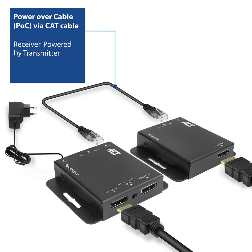 ACT 4K HDMI 1.4 extender set over CAT6 UTP met IR 40 m - Image 9