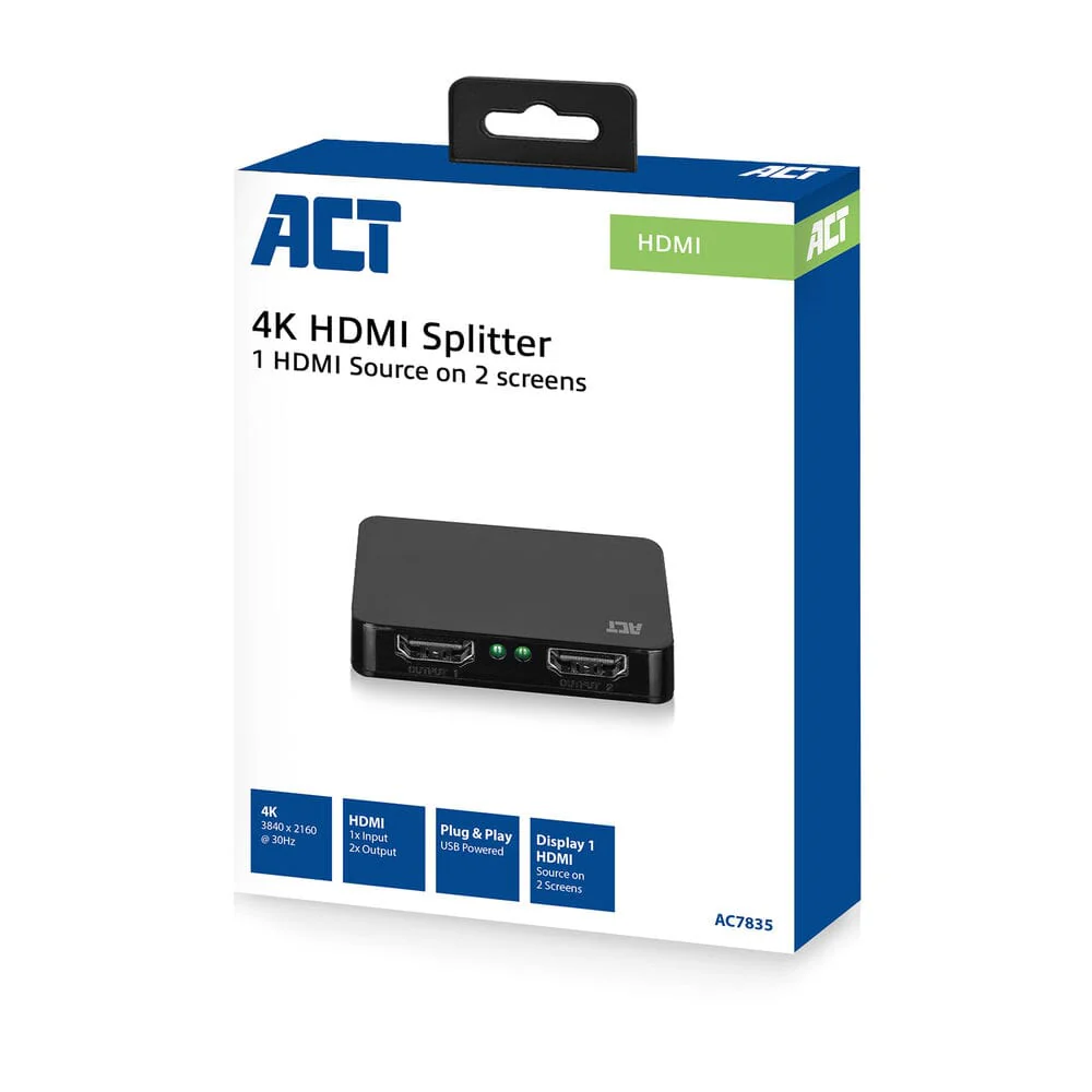 ACT 4K HDMI 1.4 splitter 2-poorts - Image 2
