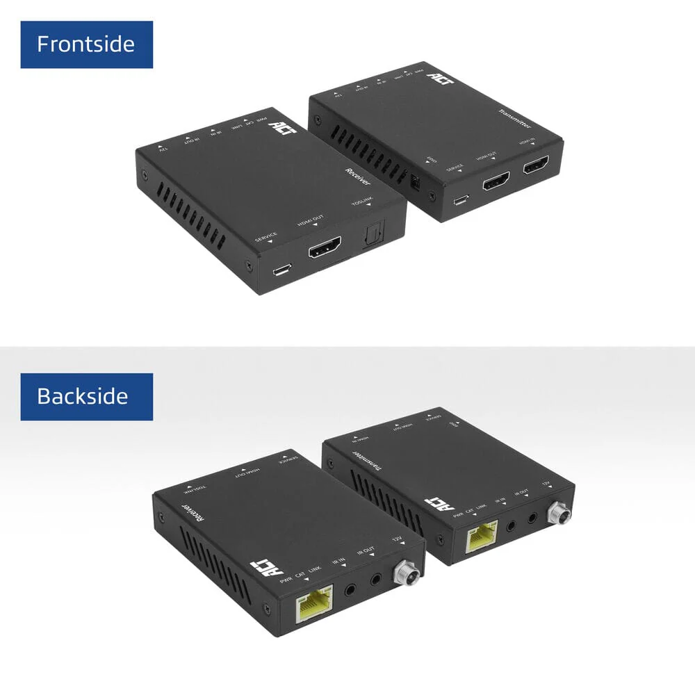 ACT 4K HDMI 2.0 extender set over CAT6 UTP met IR 60 m - Image 4