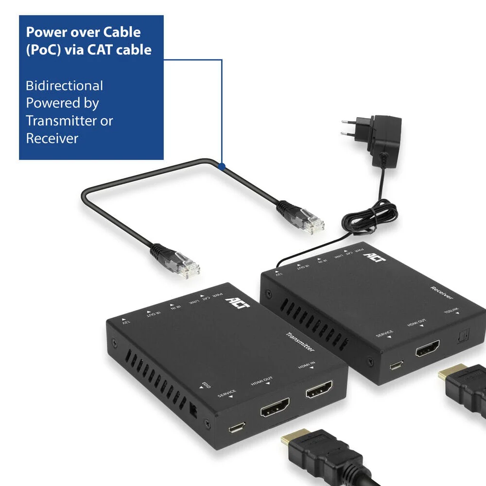 ACT 4K HDMI 2.0 extender set over CAT6 UTP met IR 60 m - Image 9