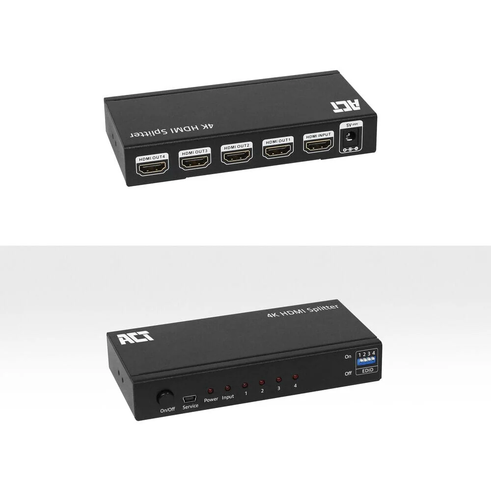 ACT 4K HDMI splitter, 1 in 4 out, EDID ondersteuning - Image 3