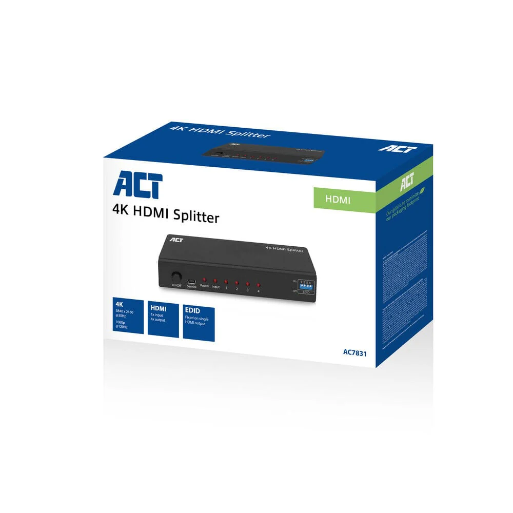 ACT 4K HDMI splitter, 1 in 4 out, EDID ondersteuning - Image 7
