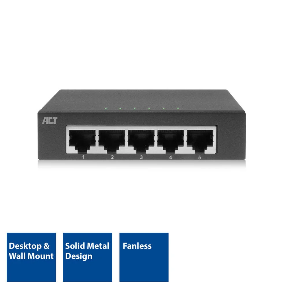 ACT 5-Poorts Gigabit Ethernet Netwerkswitch - Image 2
