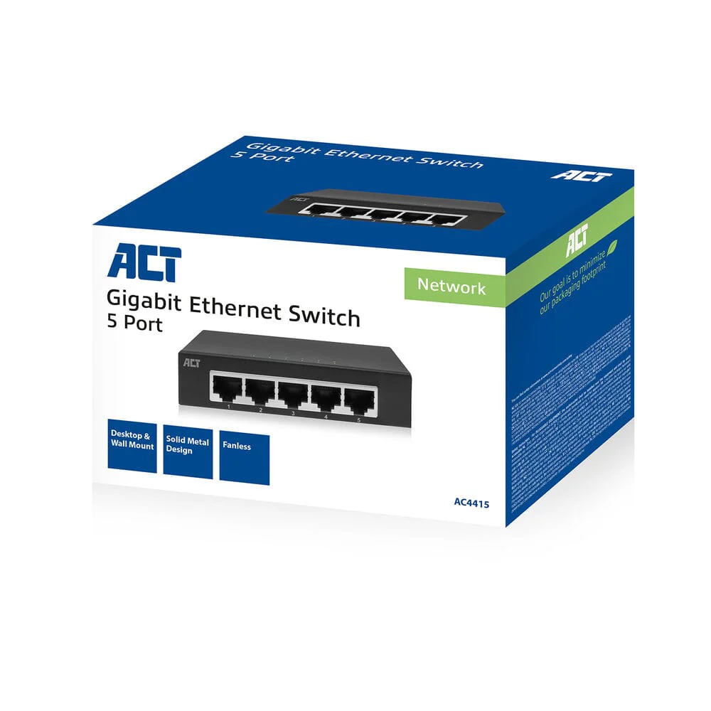 ACT 5-Poorts Gigabit Ethernet Netwerkswitch - Image 7