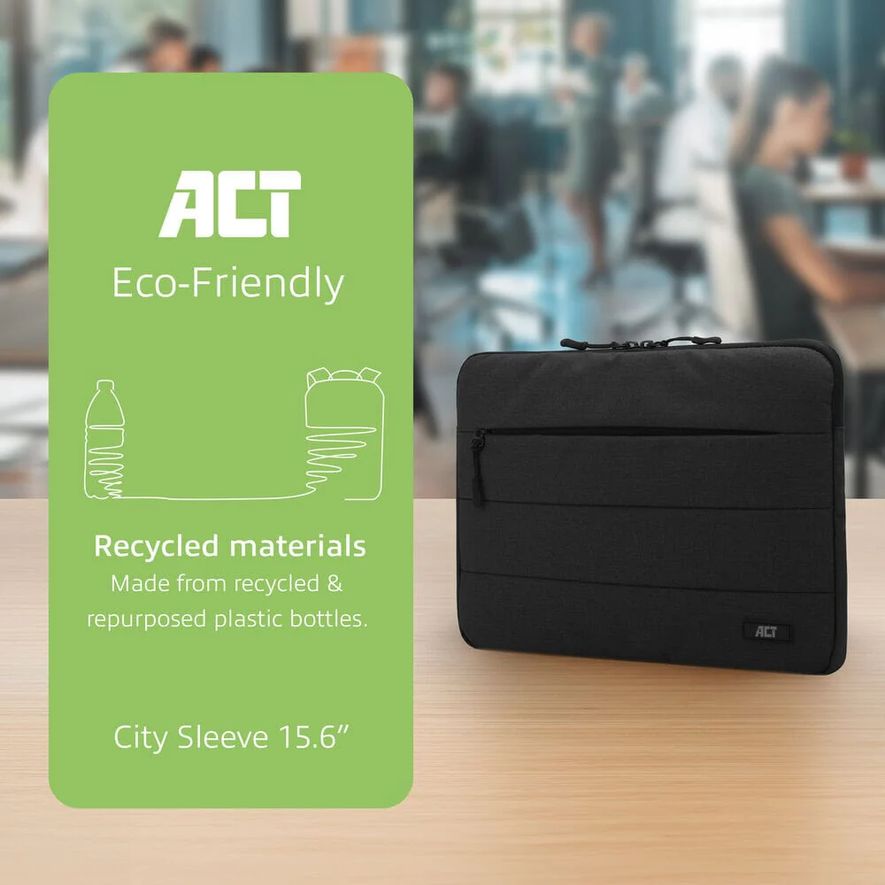 ACT City laptop sleeve 15,6 inch, zwart - Image 6