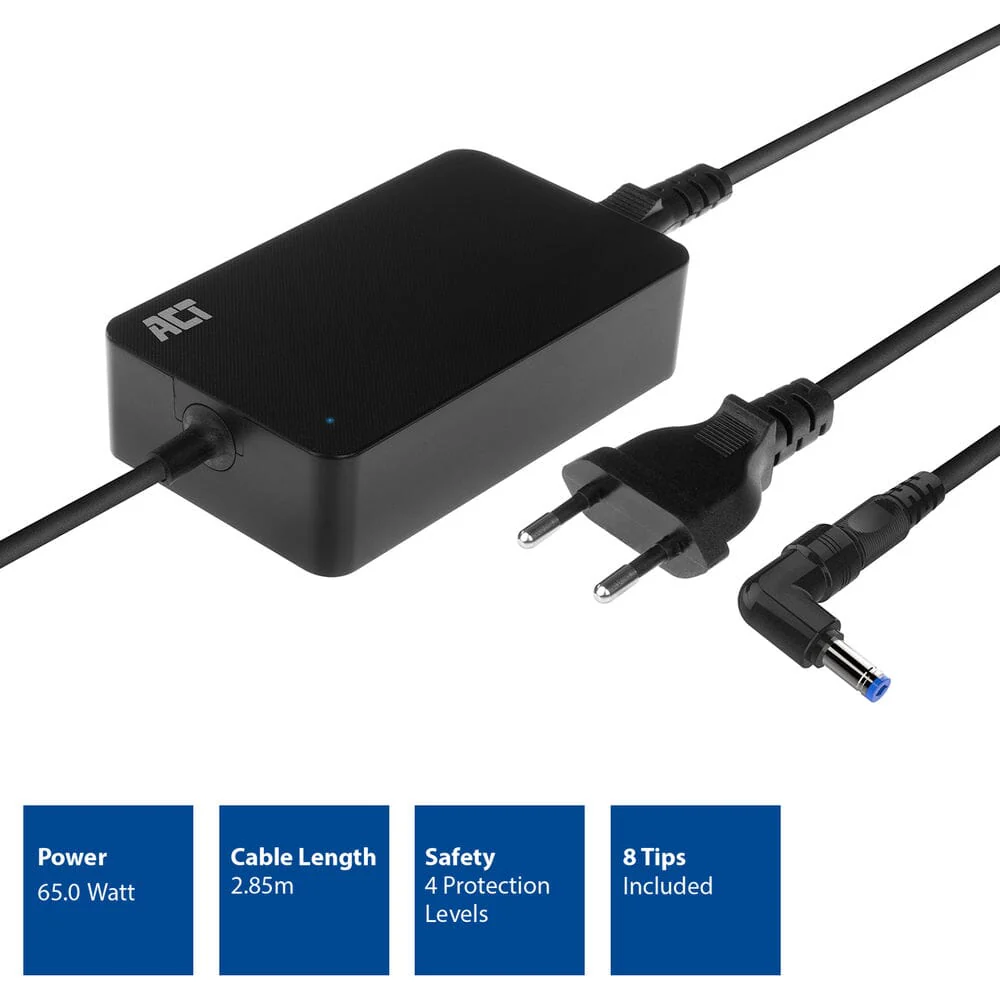 ACT Compacte laptoplader 65W (voor laptops tot 15,6 inch) - Image 2
