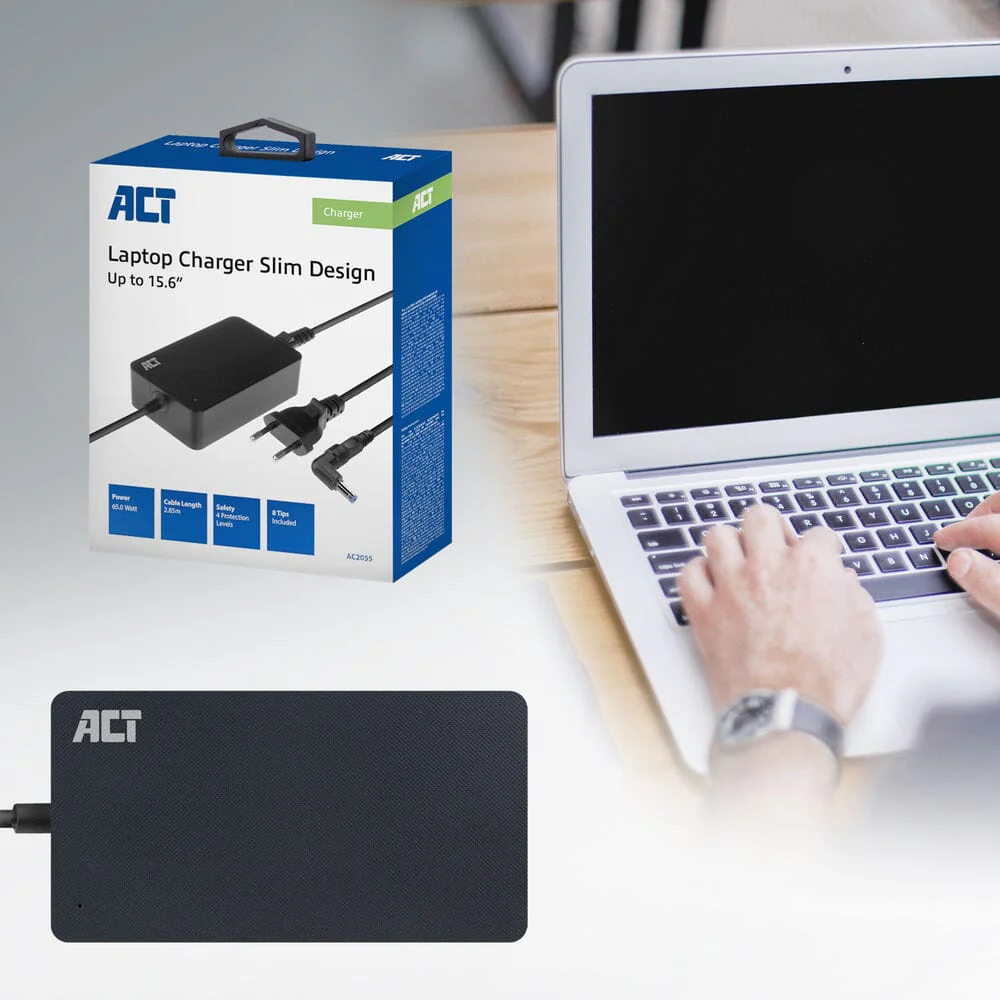 ACT Compacte laptoplader 65W (voor laptops tot 15,6 inch) - Image 3