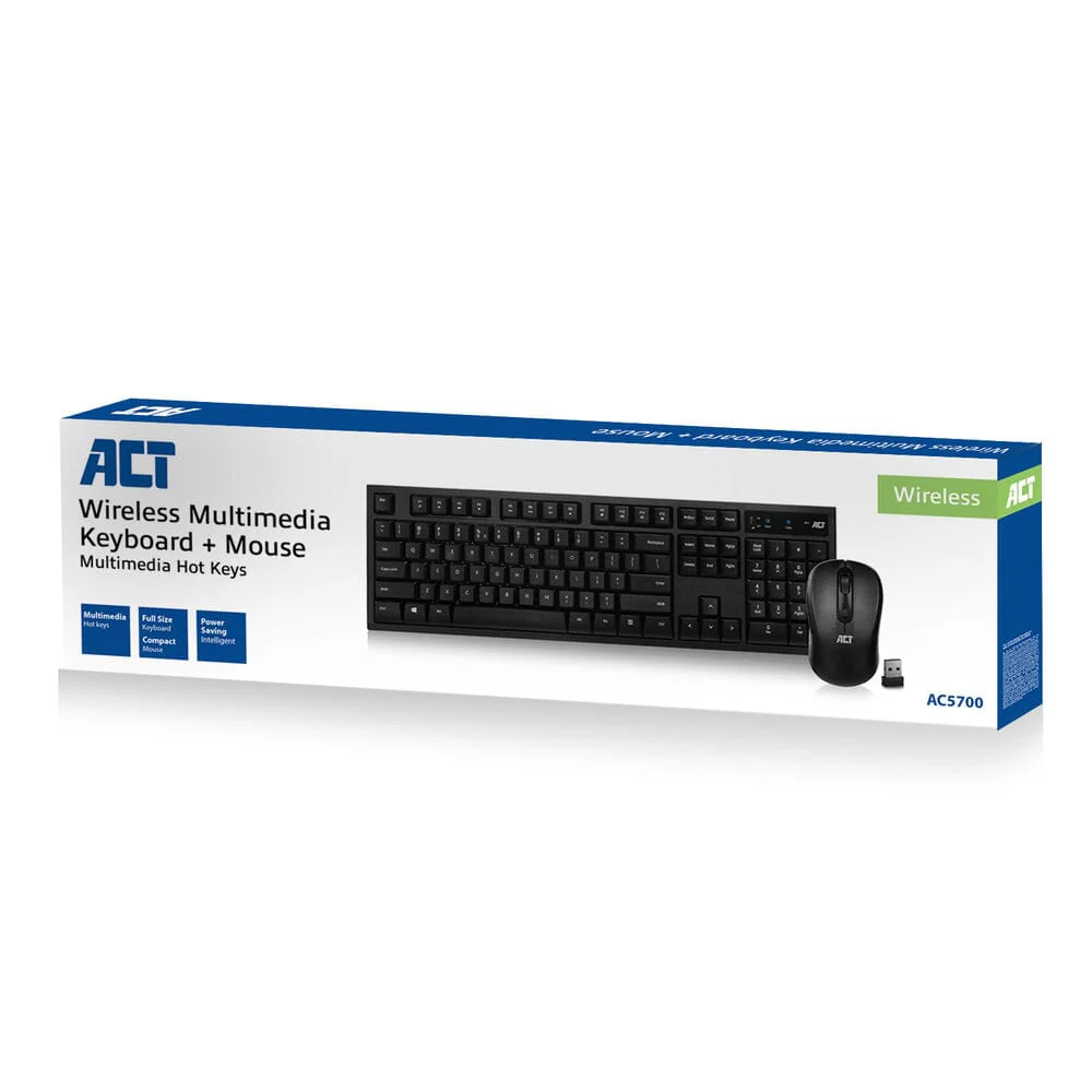 ACT Draadloos toetsenbord en muis USB nano ontvanger Qwerty - Image 8