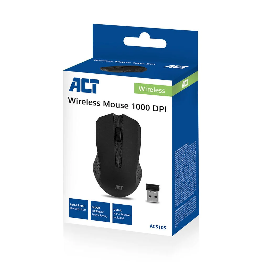 ACT Draadloze muis, 1000 dpi, zwart - Image 4