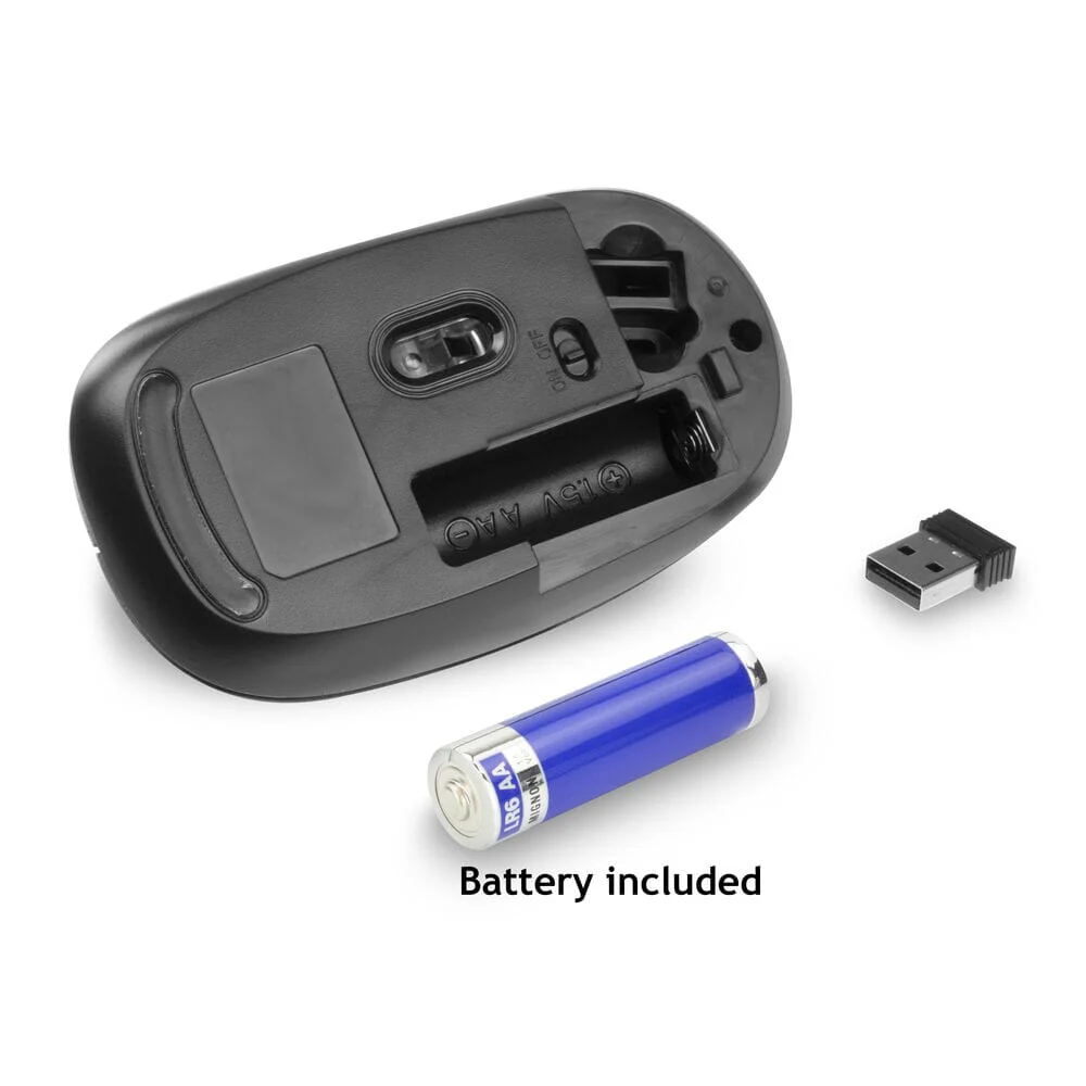 ACT Draadloze muis, USB nano ontvanger, 1200 dpi, zwart - Image 6