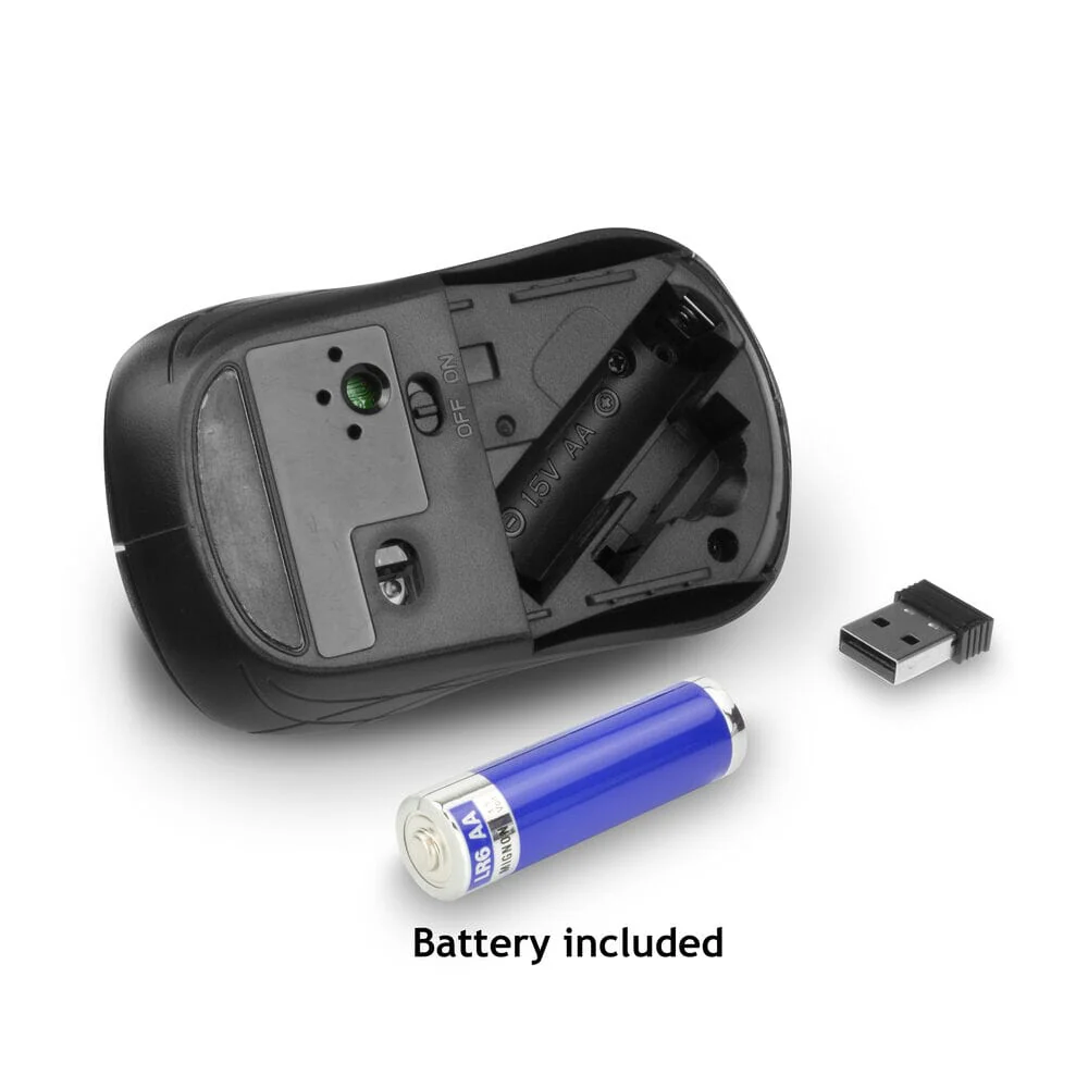 ACT Draadloze muis, USB nano-ontvanger, 1600 dpi, zwart - Image 5