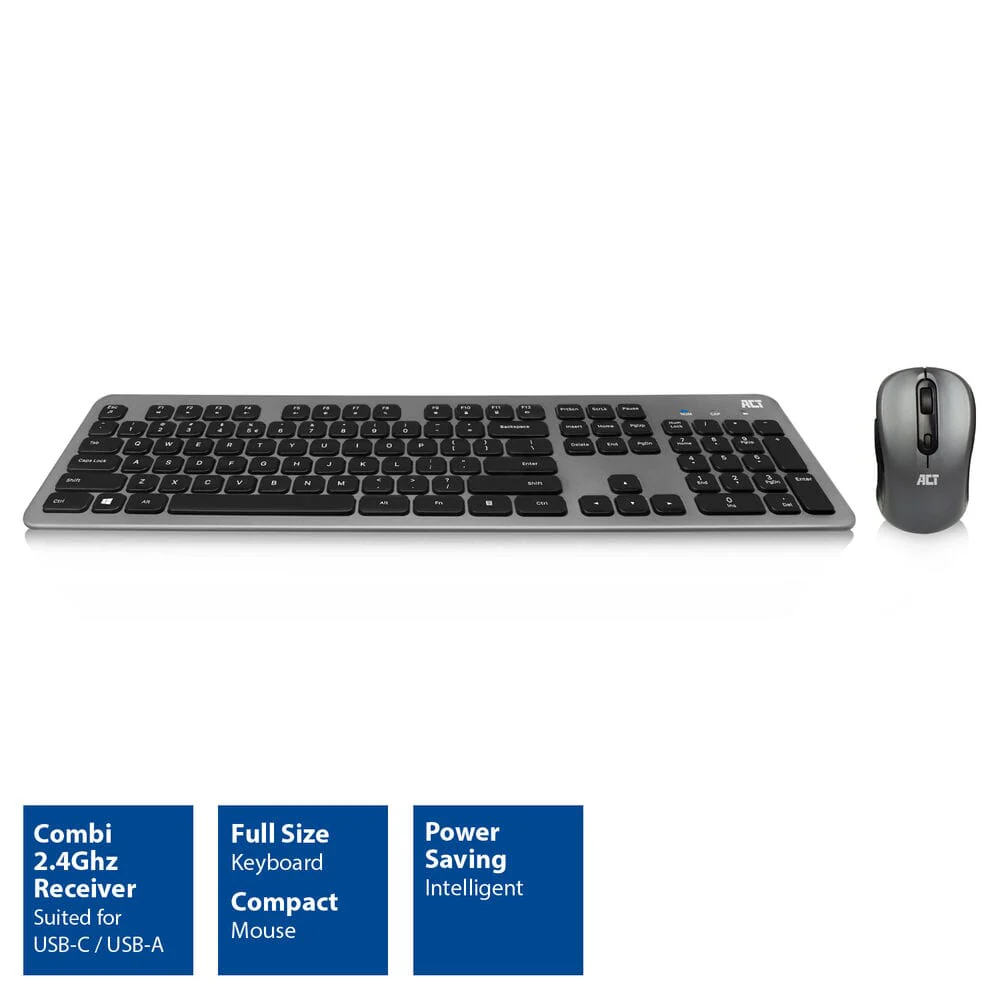 ACT Draadloze set met toetsenbord en muis (Qwerty/US layout) - Image 3