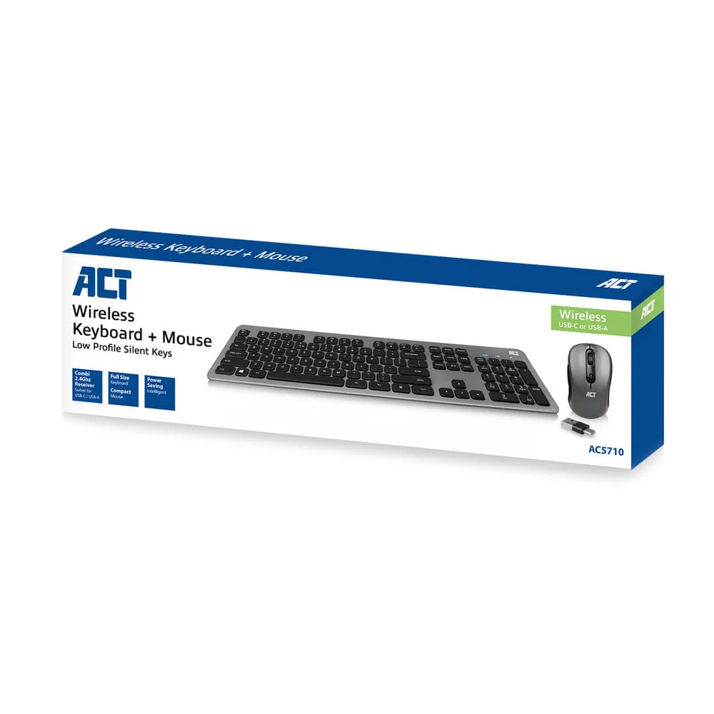 ACT Draadloze set met toetsenbord en muis (Qwerty/US layout) - Image 6