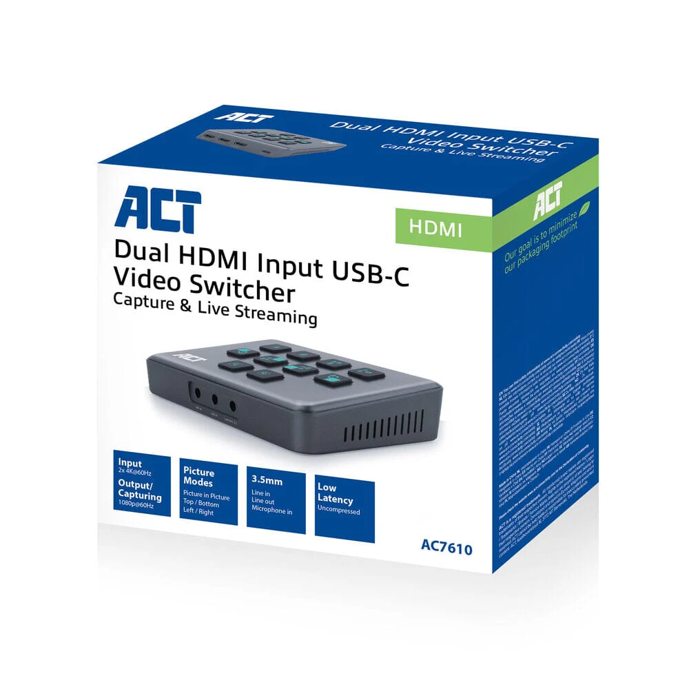 ACT Dual HDMI input USB-C Video Switcher - Image 11
