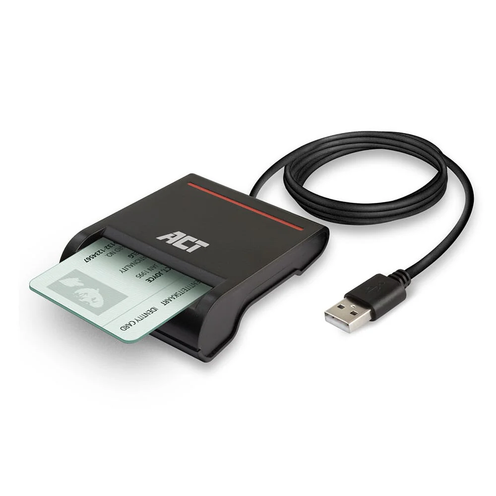 ACT Externe USB 2.0 Smartcard eID Kaartlezer, zwart - Image 12