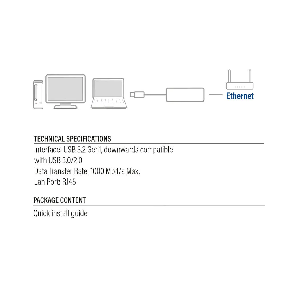 ACT Gigabit netwerkadapter, USB 3.2 Gen1 - Image 4