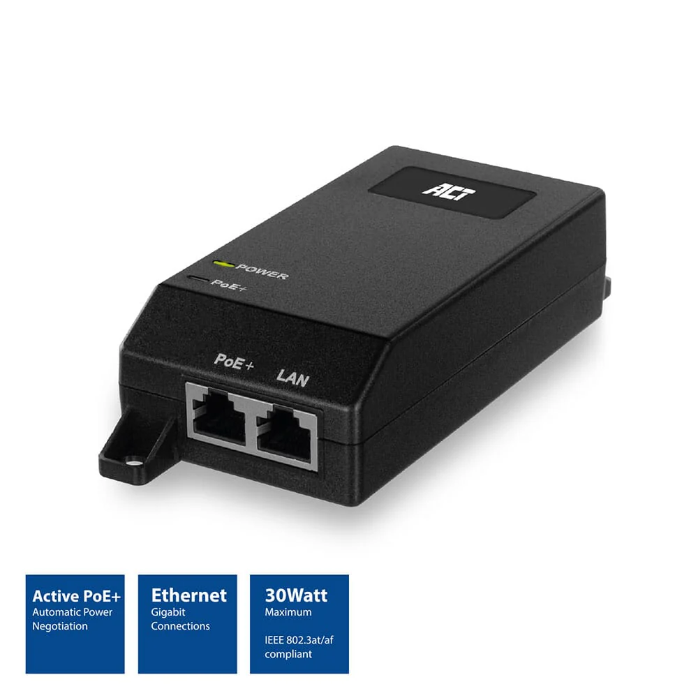 ACT Gigabit PoE+ (30W) Injector - Image 2
