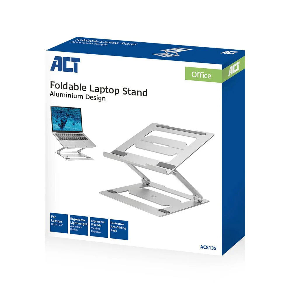 ACT Laptopstandaard aluminium opvouwbaar - Image 6
