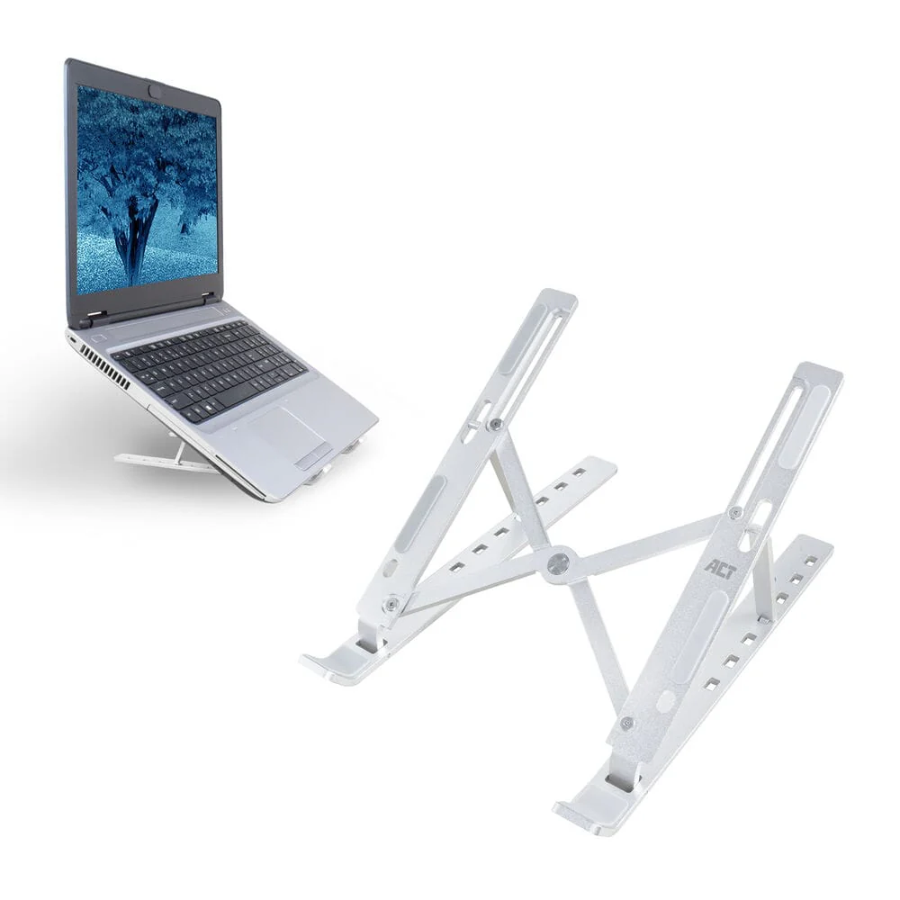 ACT Laptopstandaard aluminium verstelbaar in 7 standen