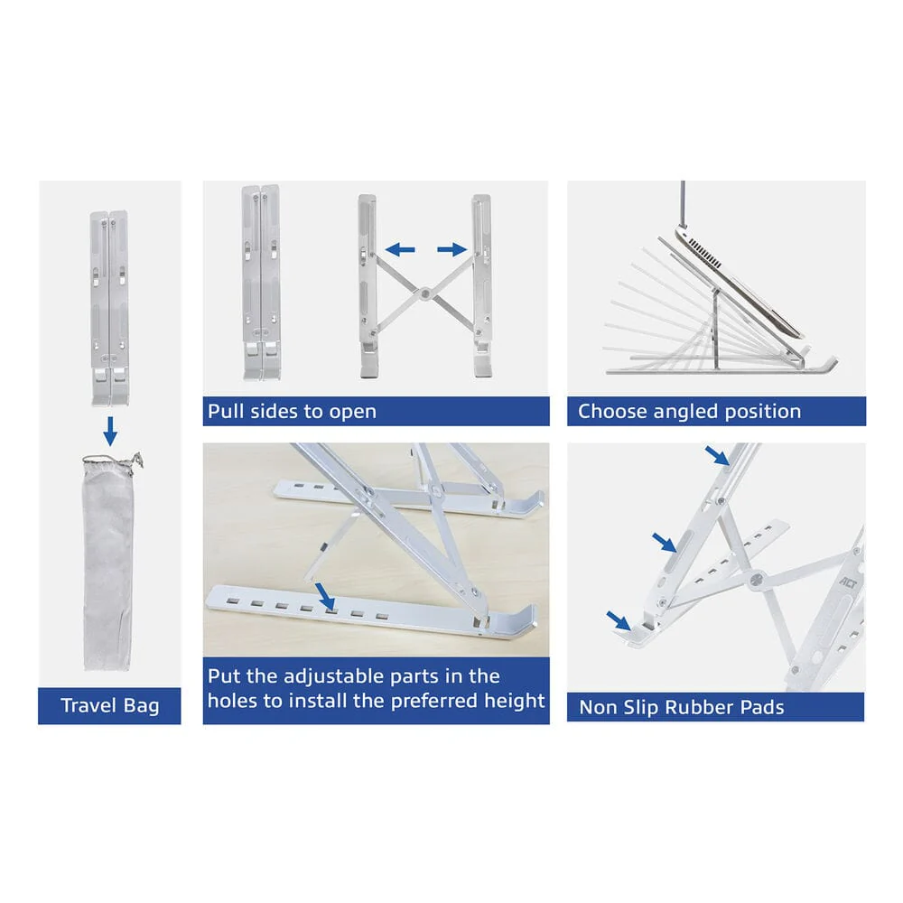 ACT Laptopstandaard aluminium verstelbaar in 7 standen - Image 6