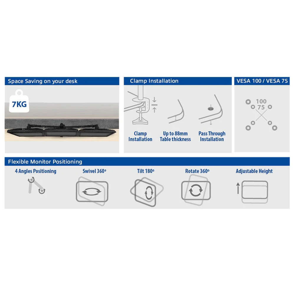 ACT Monitorarm, 3 schermen - Image 2