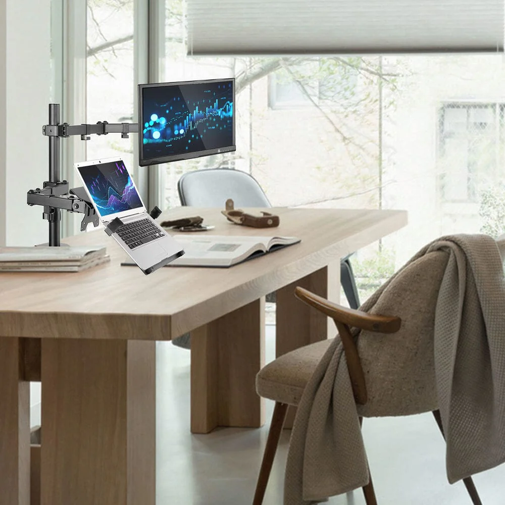 ACT Monitorarm met laptophouder, 1 scherm - Image 2