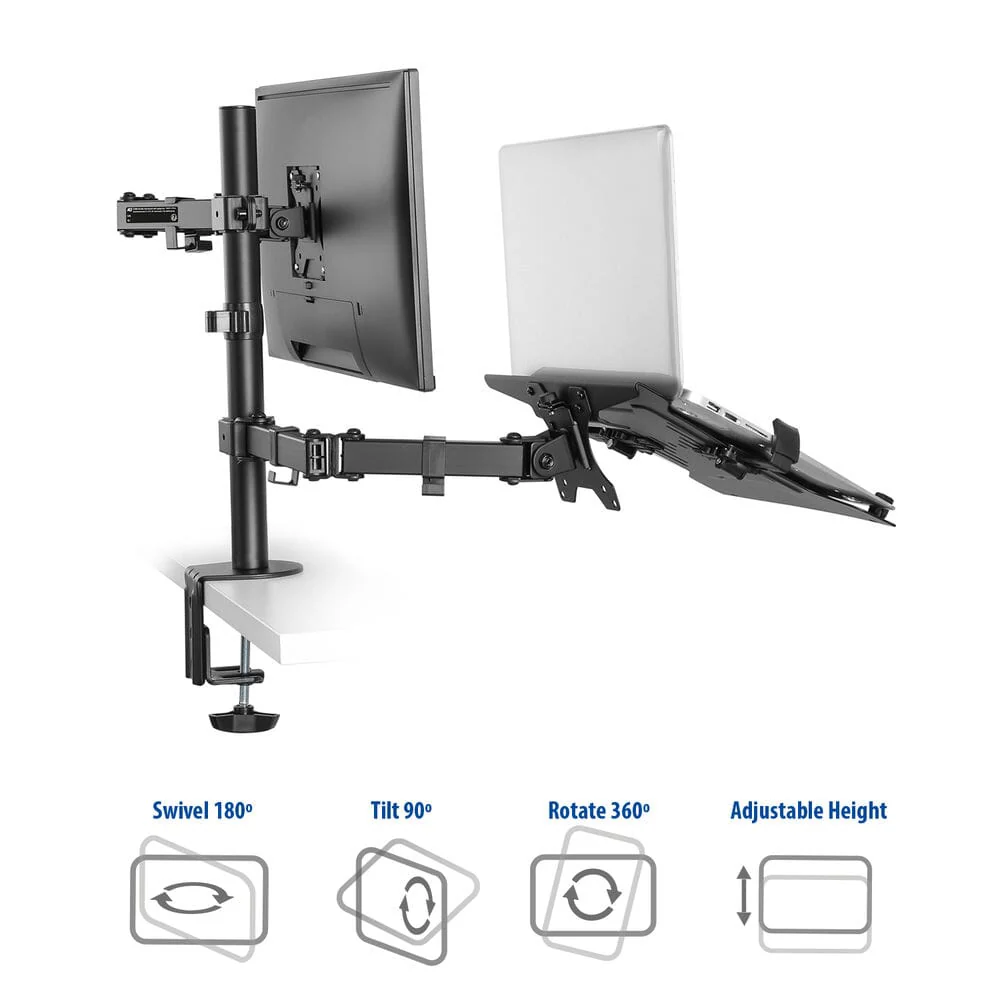 ACT Monitorarm met laptophouder, 1 scherm - Image 8