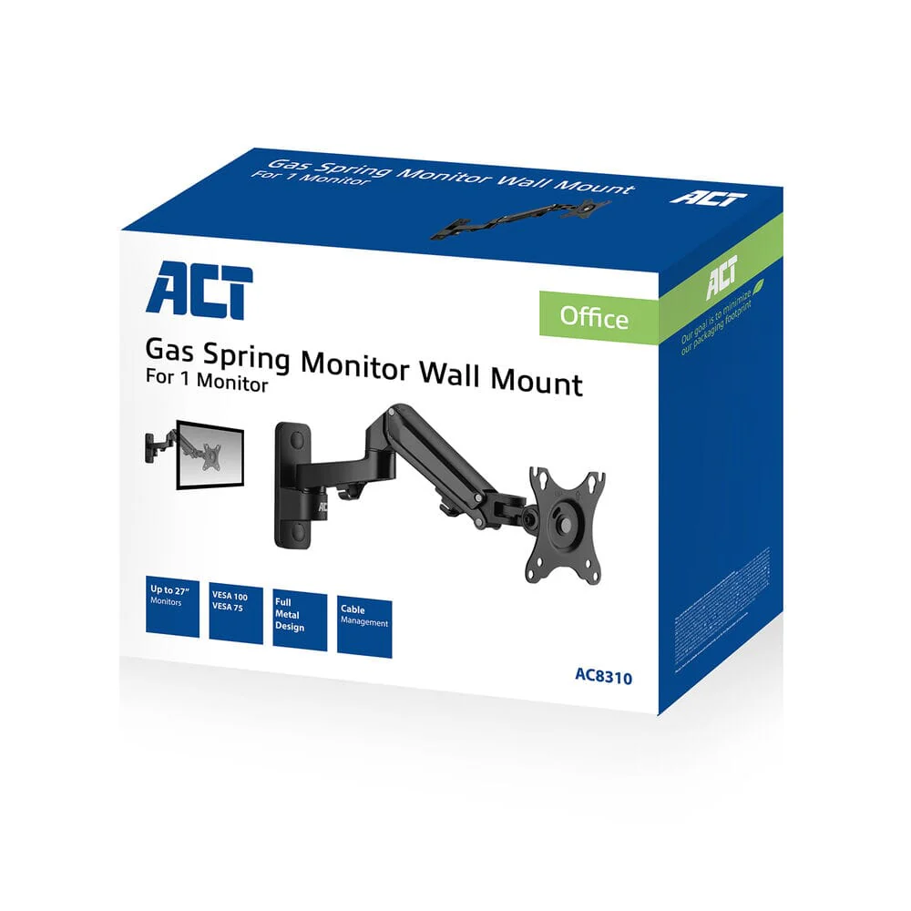ACT Monitorarm, muurbeugel met gasveer, 1 scherm - Image 8